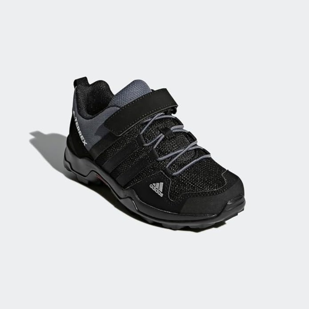 Adidas Terrex AX2R CF Kids Size 3Y Hiking Strap-on Shoes Black Grey NEW - Picture 2 of 6